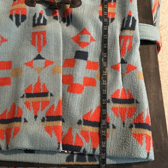 Taska Polizzi Faux Fur Lined Blanket Coat Leopard Lined Toggle Closure Size Med - Picture 8 of 8